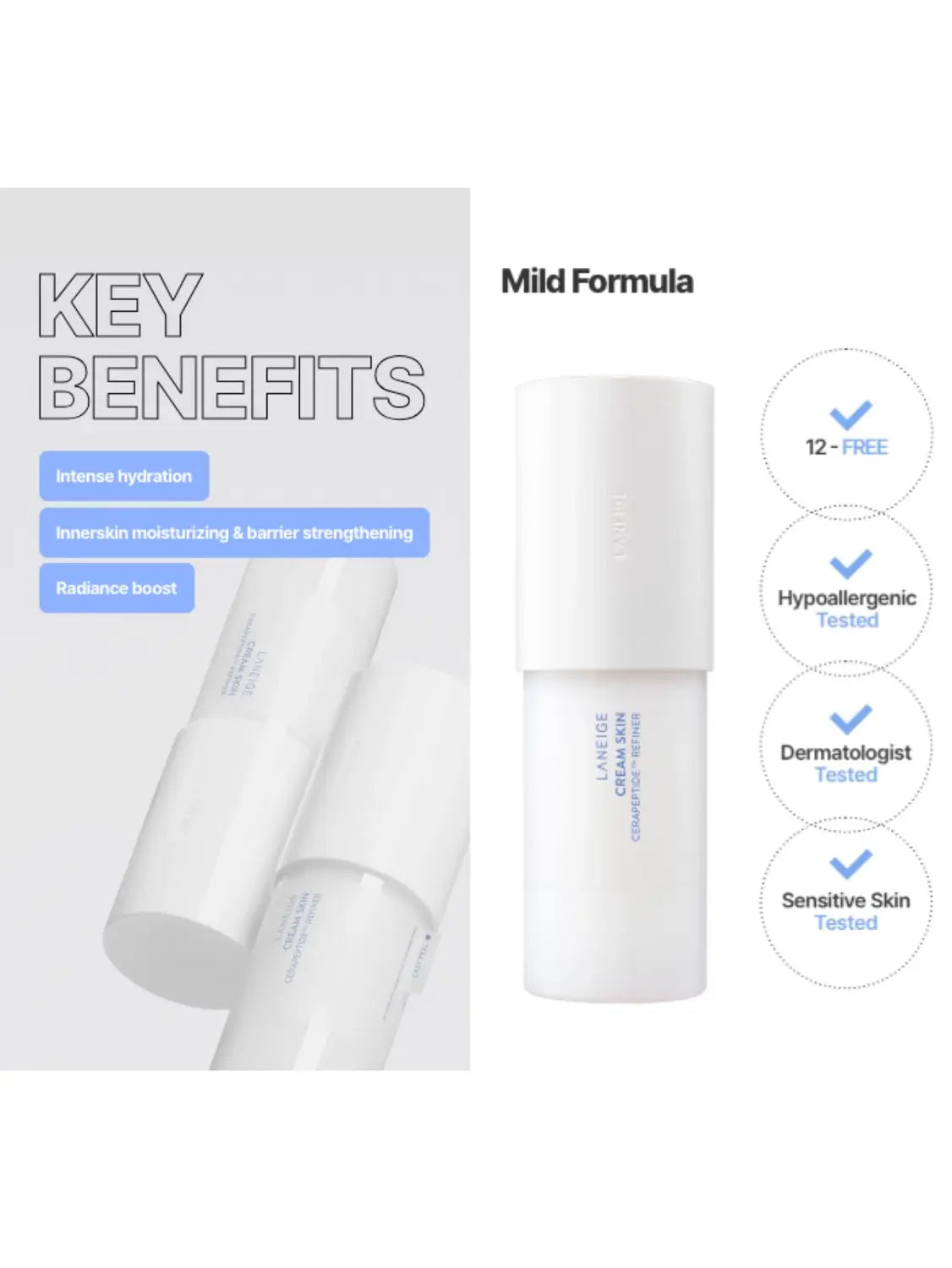 LANEIGE Cream Skin Cerapeptide Refiner Cream Toner : 50ml Deluxe - No Box